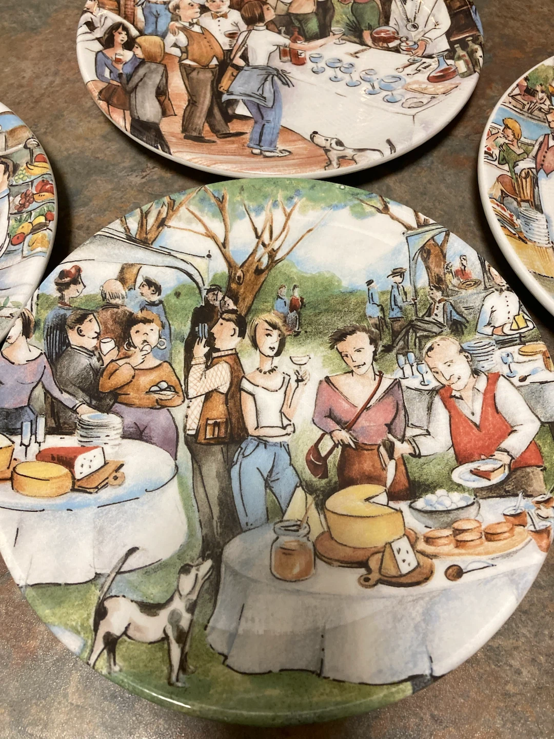 Set of 4 decorative ceramic plates - photo 5
