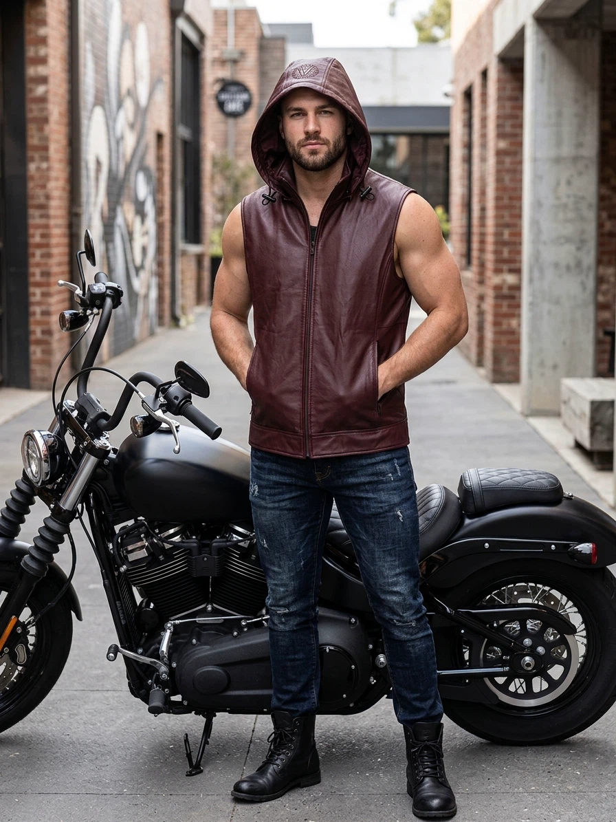 Victory Mens Wear Leather Vest