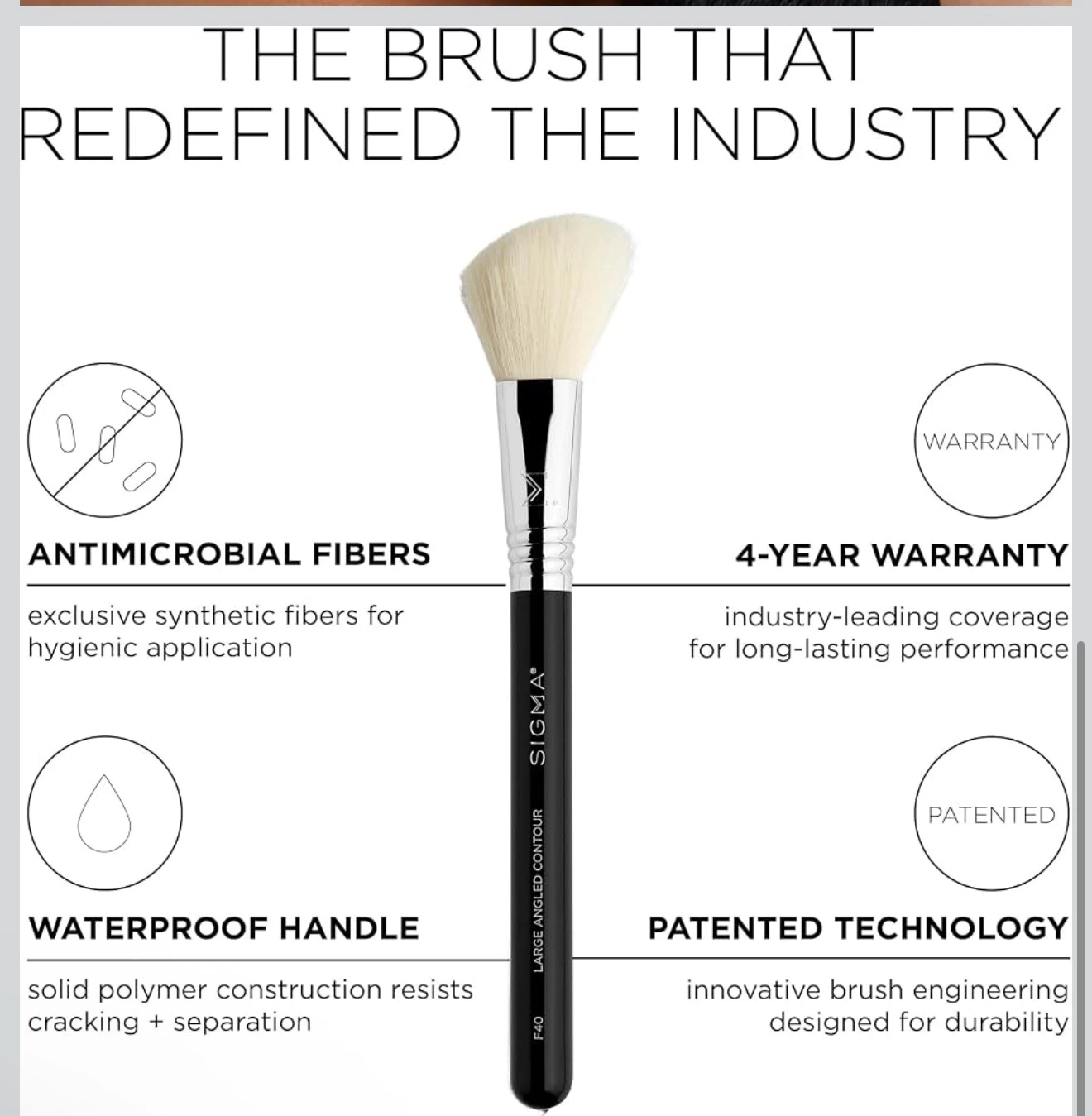 NEW! Sigma Beauty F40 Large Angled Contour Brush - photo 2