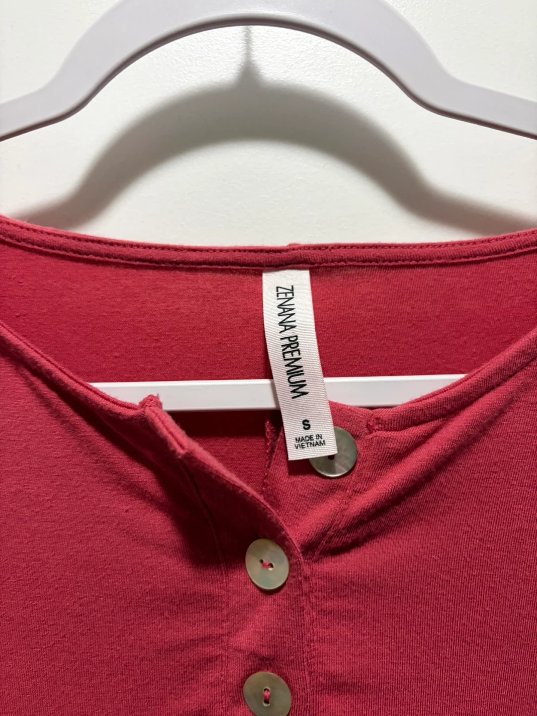 Zenana Premium Red Henley Shirt - photo 2