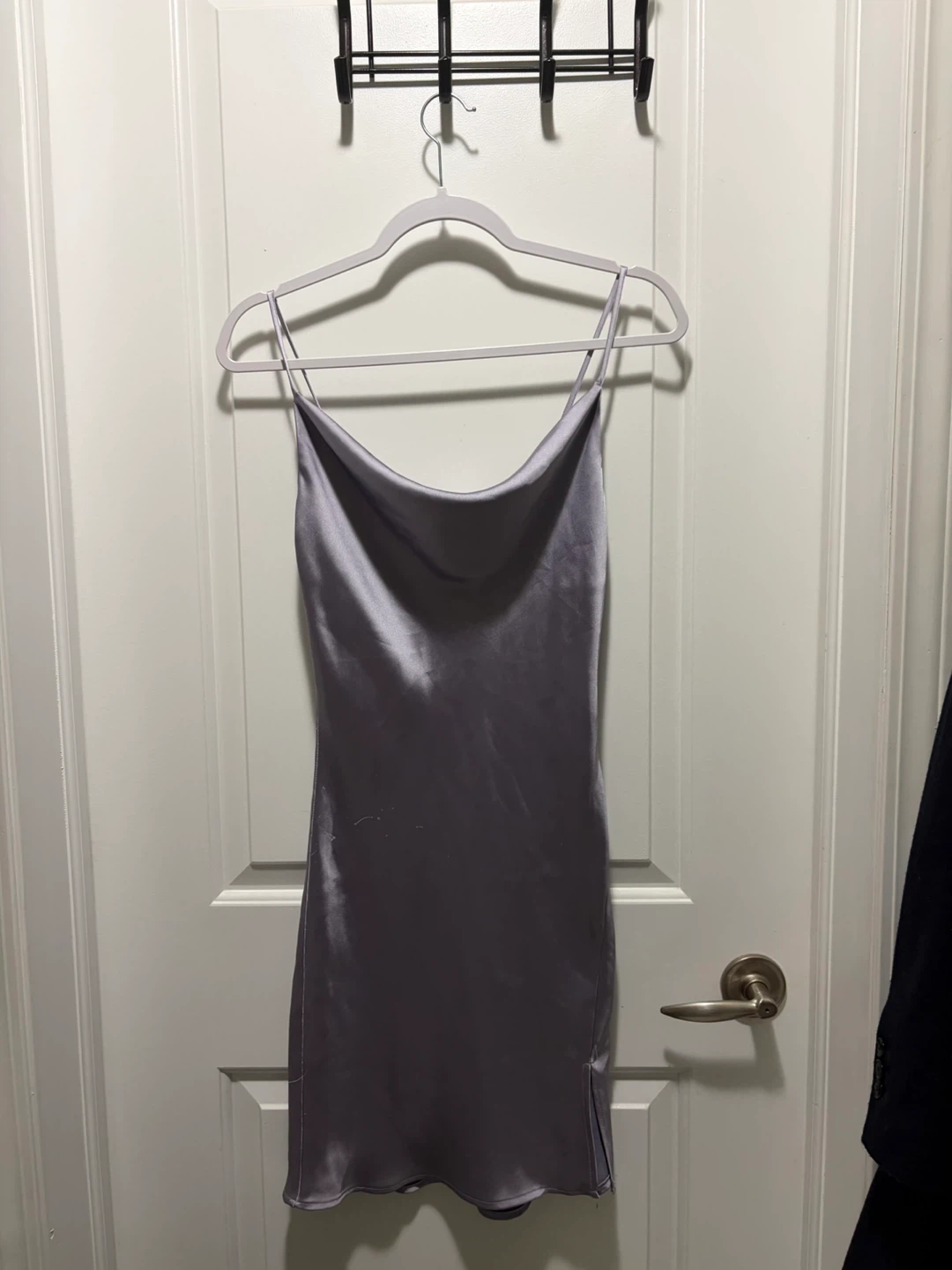 Dynamite Satin Cowl Neck Dress