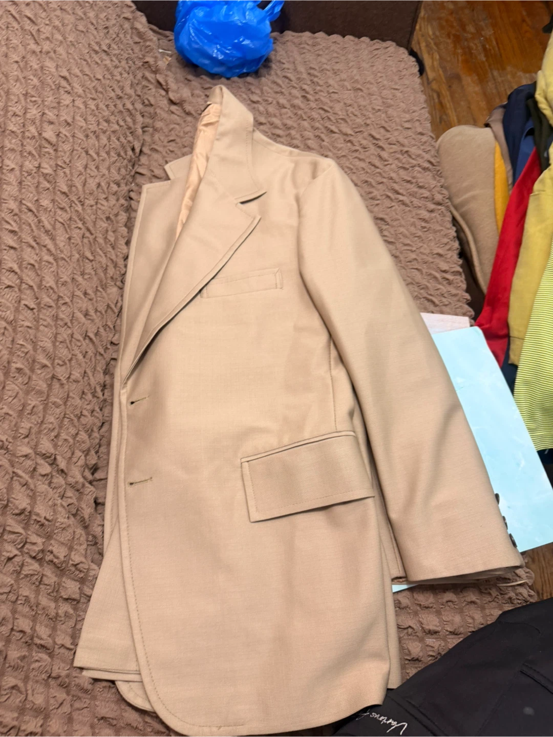 Beige Men's Blazer Jacket - photo 5