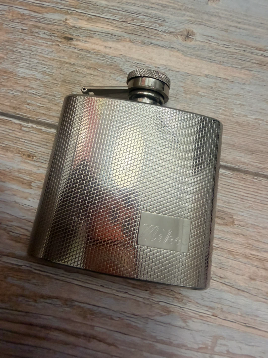 Engraved Stainless Steel Pocket Flask