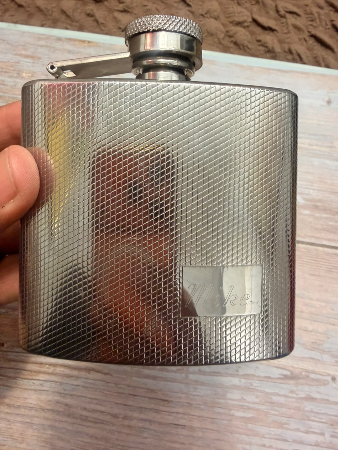 Engraved Stainless Steel Pocket Flask - photo 5