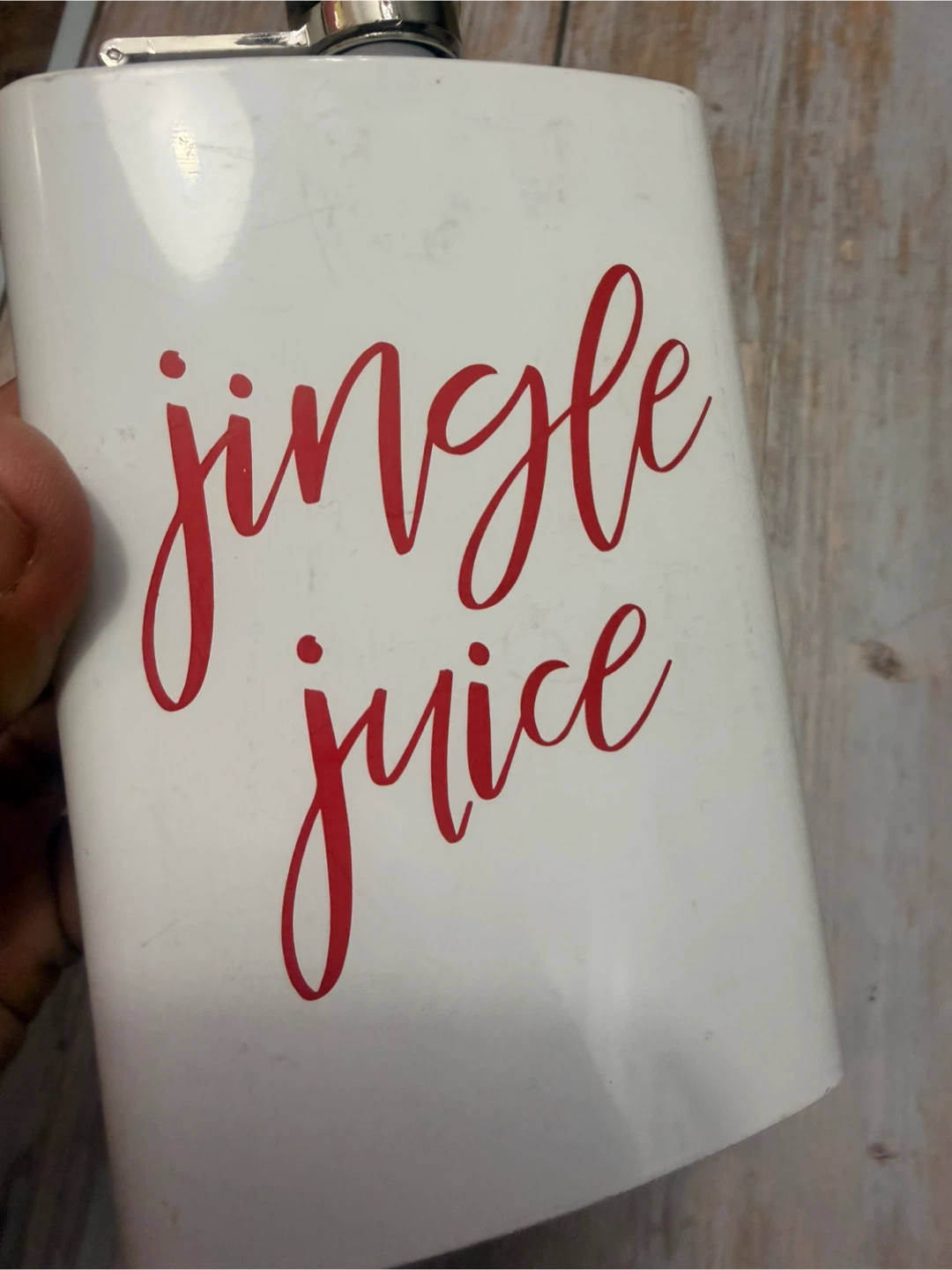 Jingle Juice White Stainless Steel Flask - photo 3