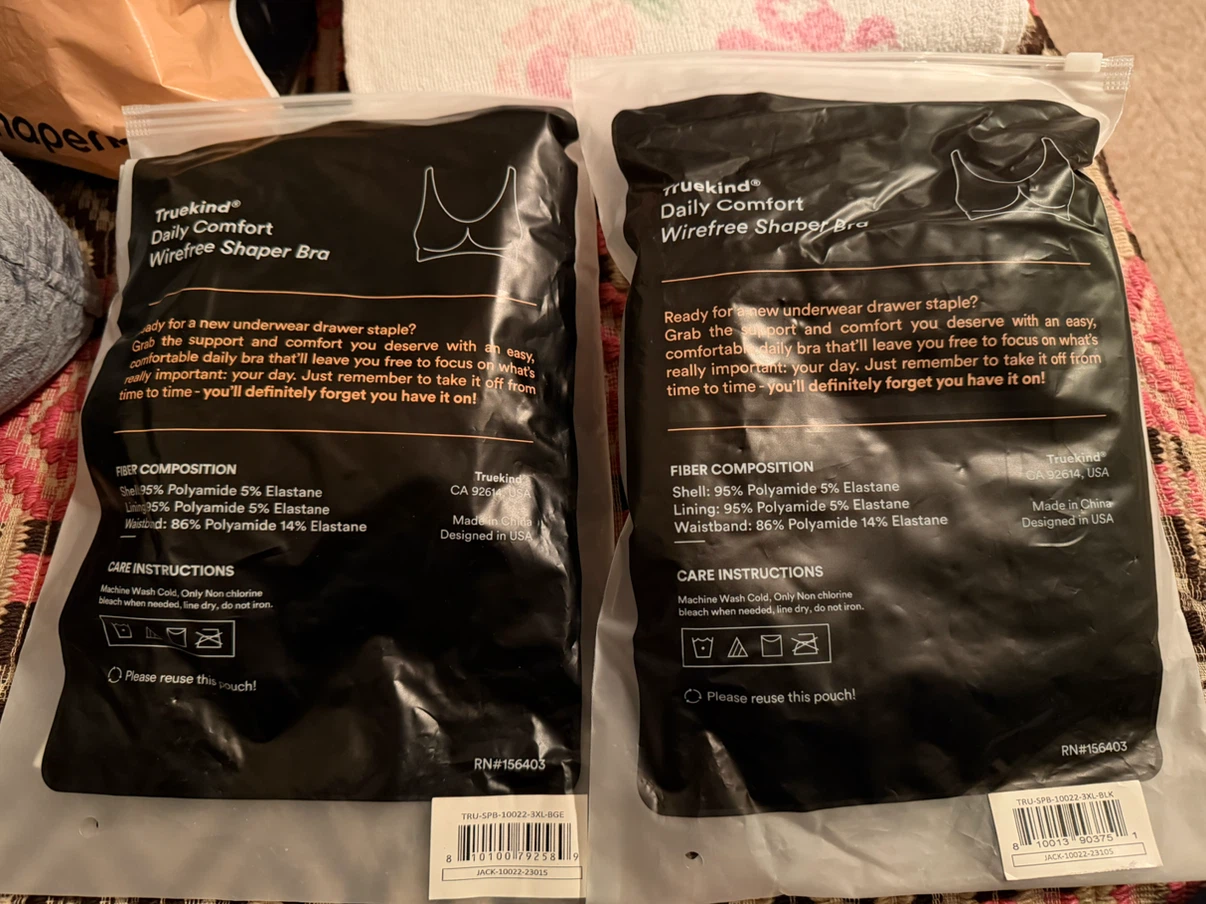 Two Truekind Daily Comfort Wirefree Shaper Bras - photo 2