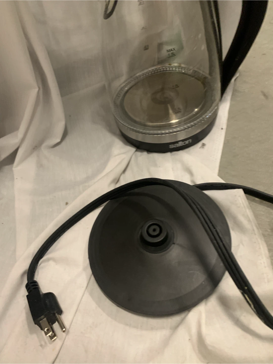 Electric cordless kettle glass 1.5 L saltiness - photo 3