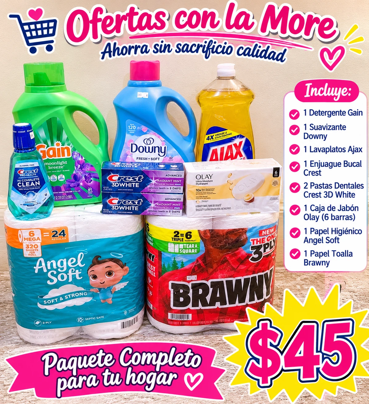 Household Cleaning and Personal Care Essentials Bundle
