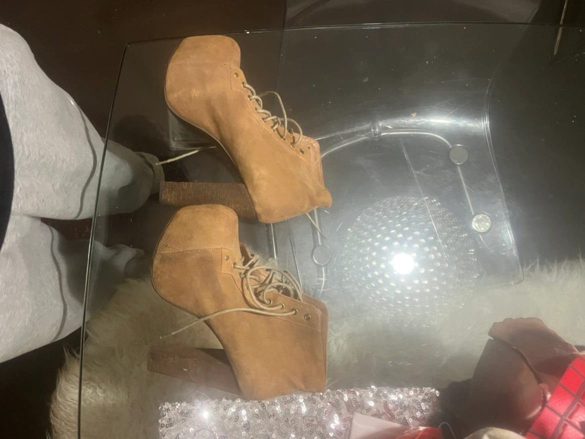 Jeffrey Campbell Havana Last Suede Ankle Boots size 7.5
