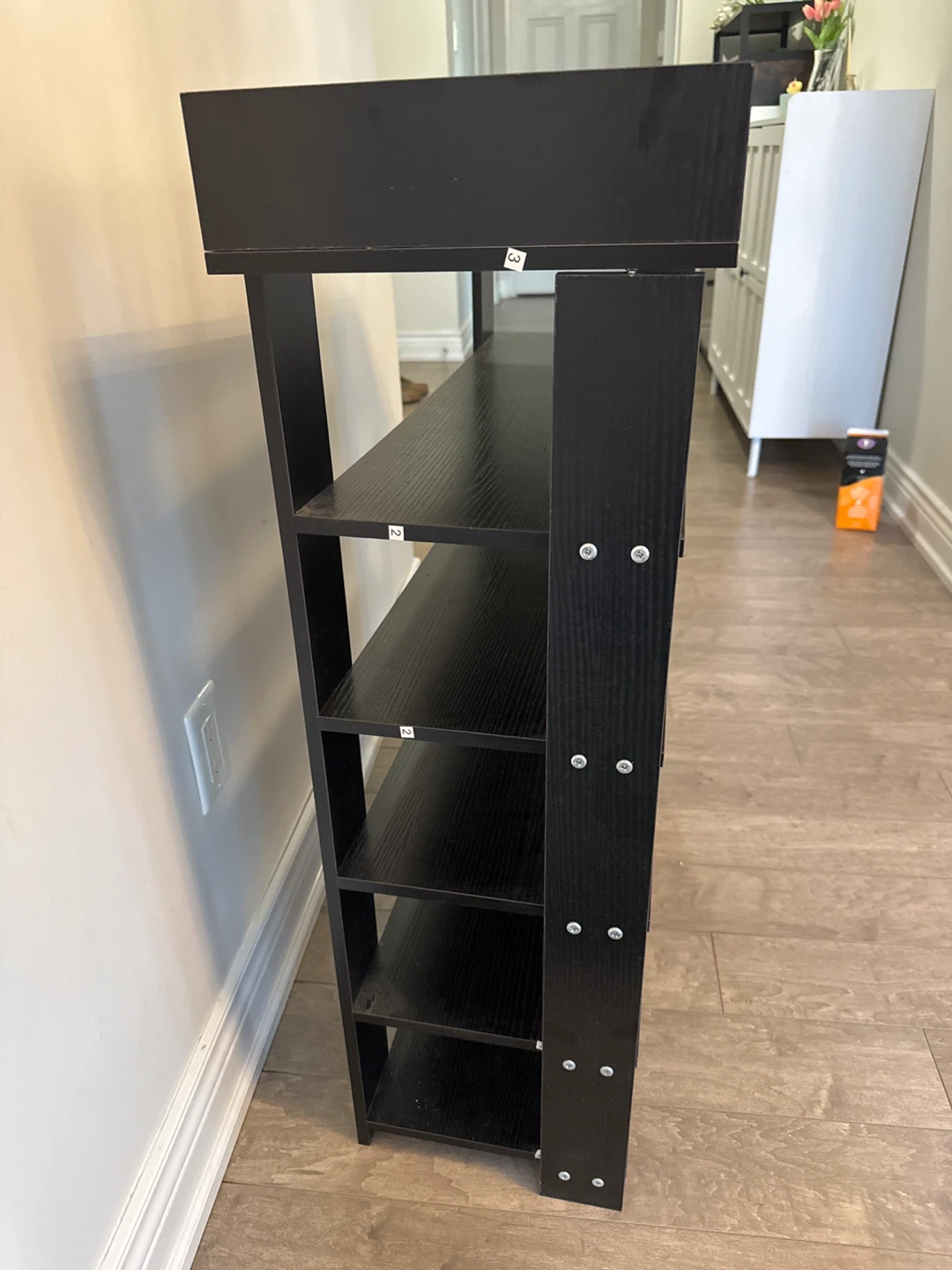 Black 5-Tier Shelving Unit - photo 2