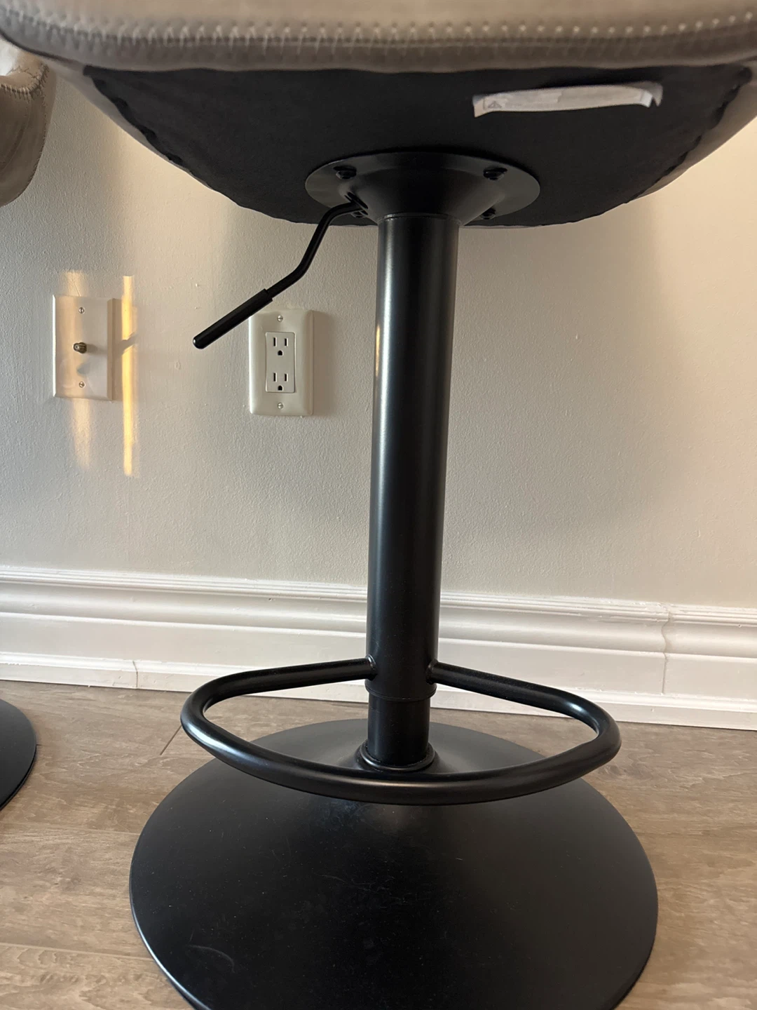 Two Grey Faux Leather Bar Stools - photo 2