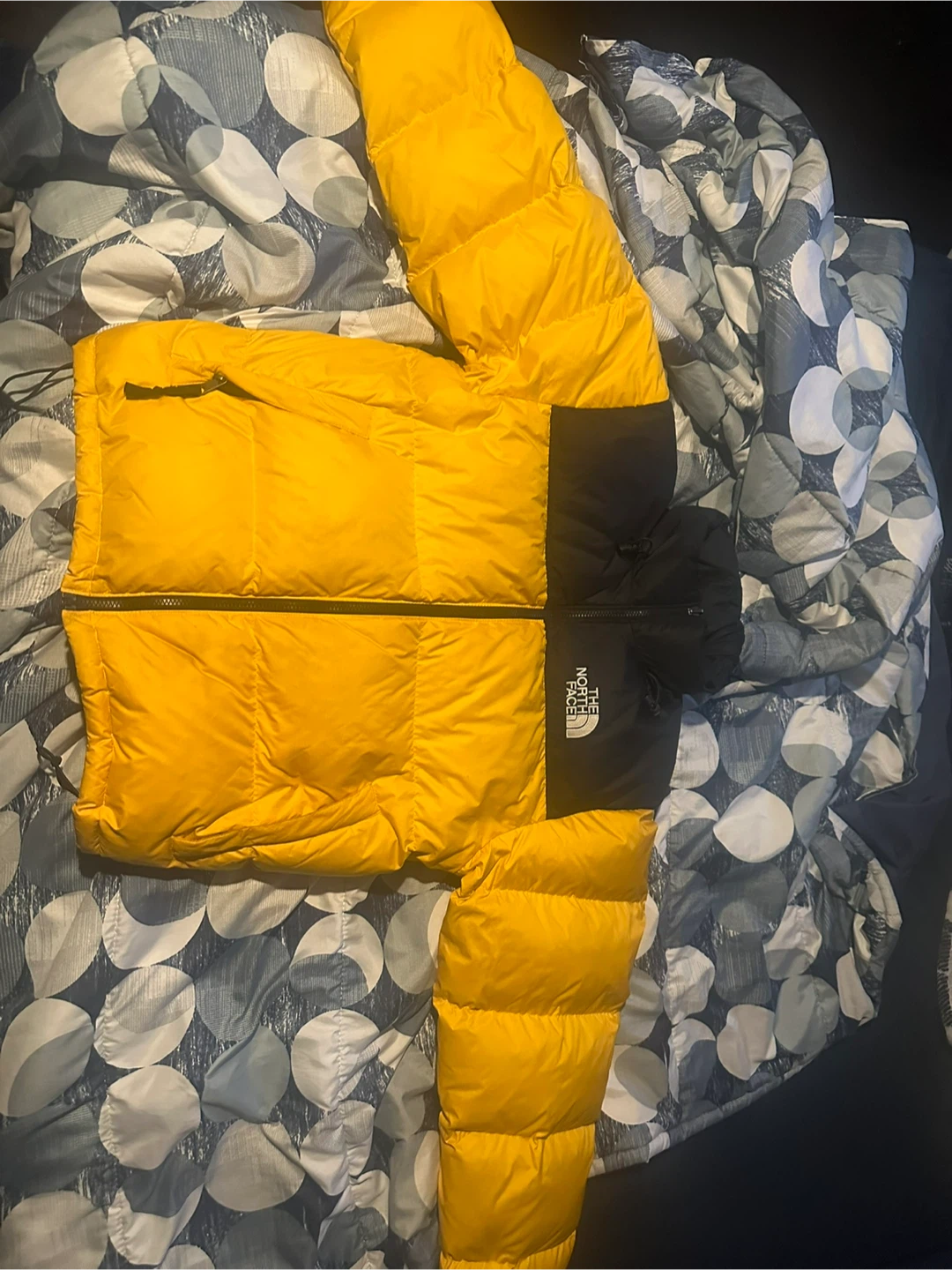 The North Face Puffer Jacket Yellow and Black
