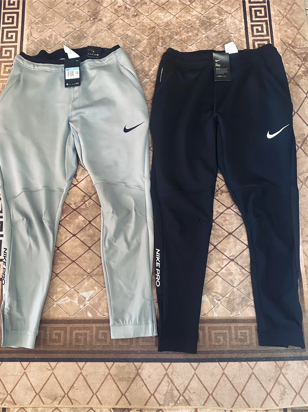 2 Pairs of New Nike Pro Men's Slim Fit Pants - Size M