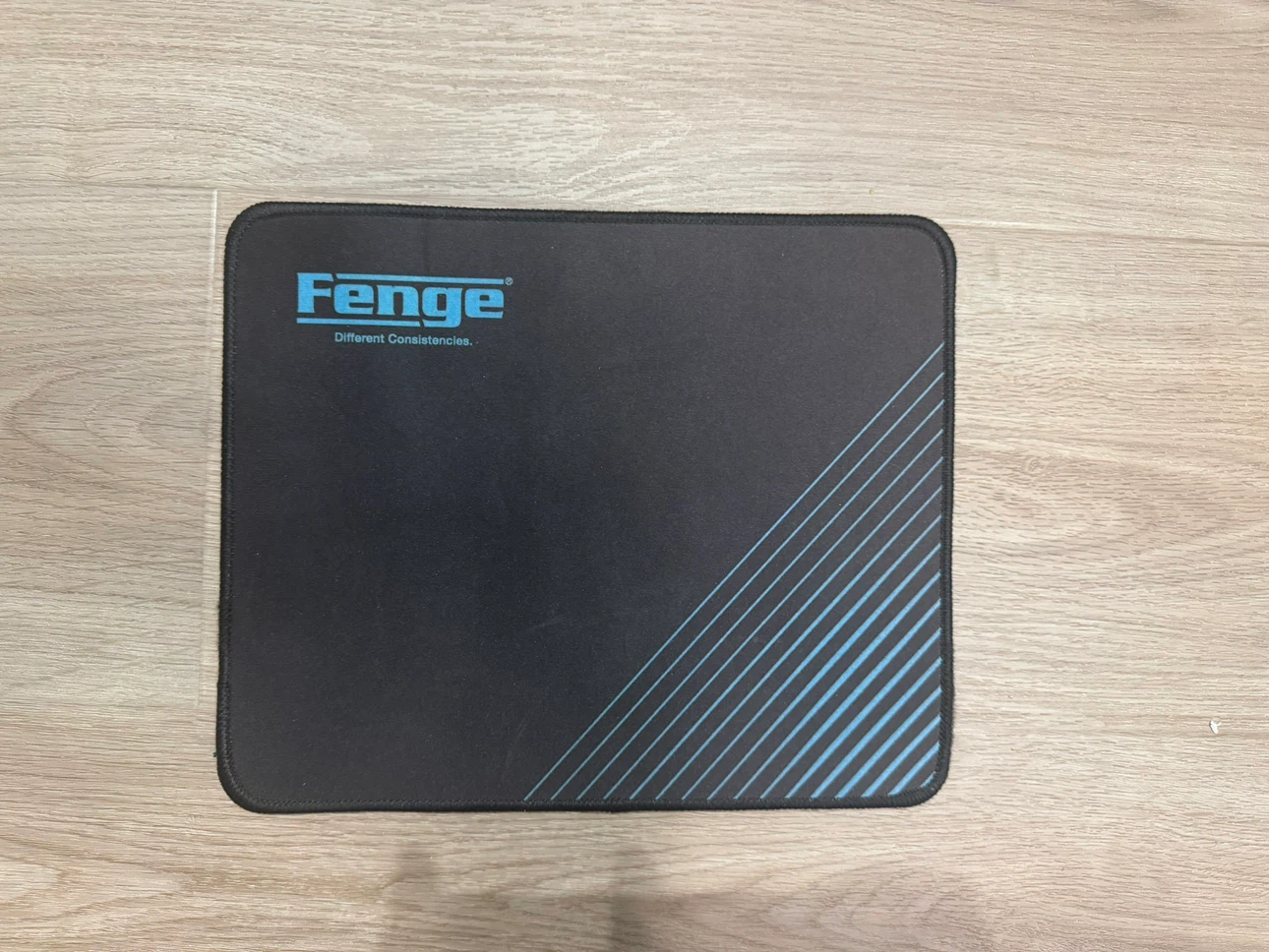 Fenge Mouse Pad - Black & Blue with Stitched Edges