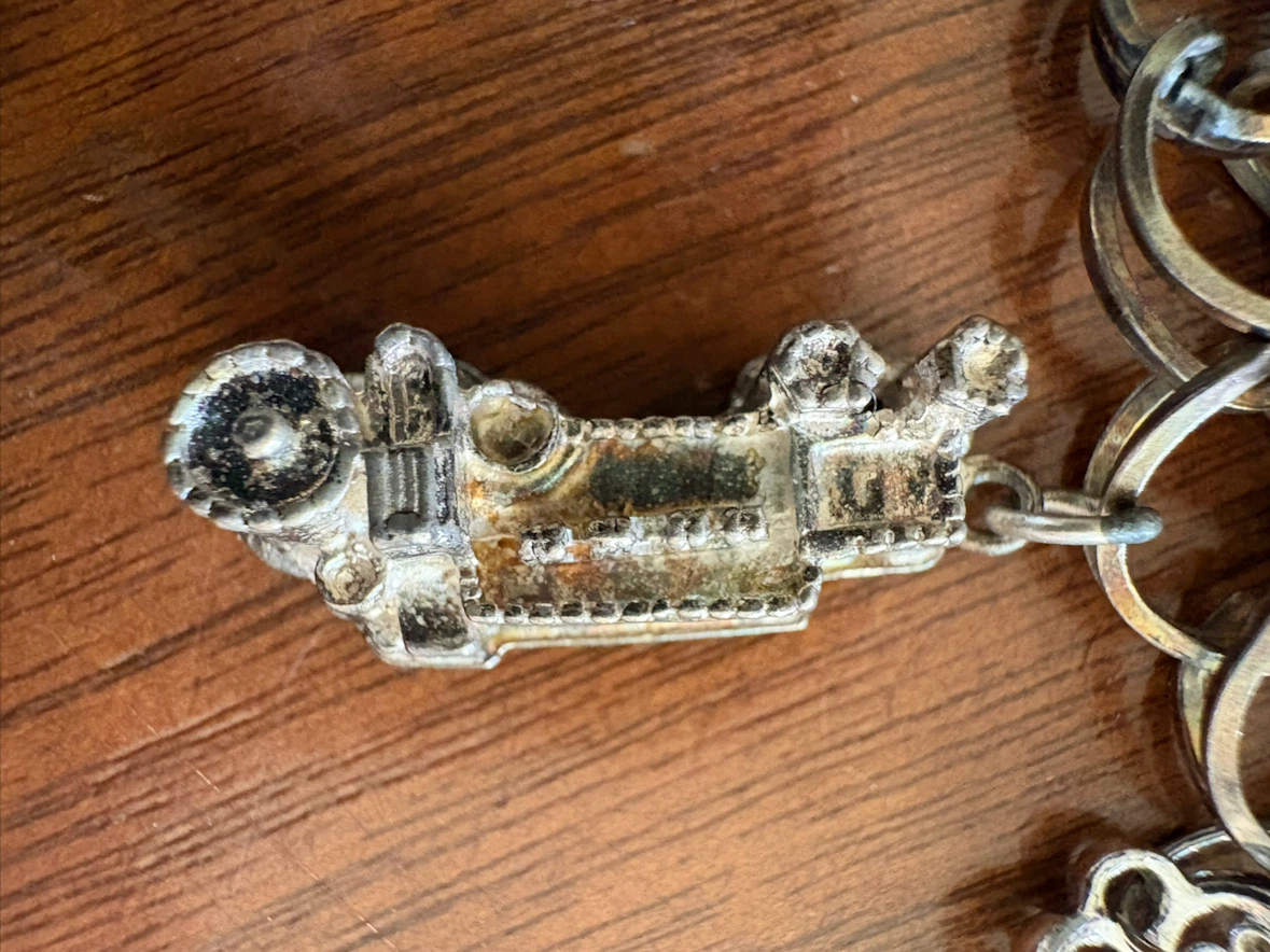 Vintage silver tone charm bracelet - photo 3