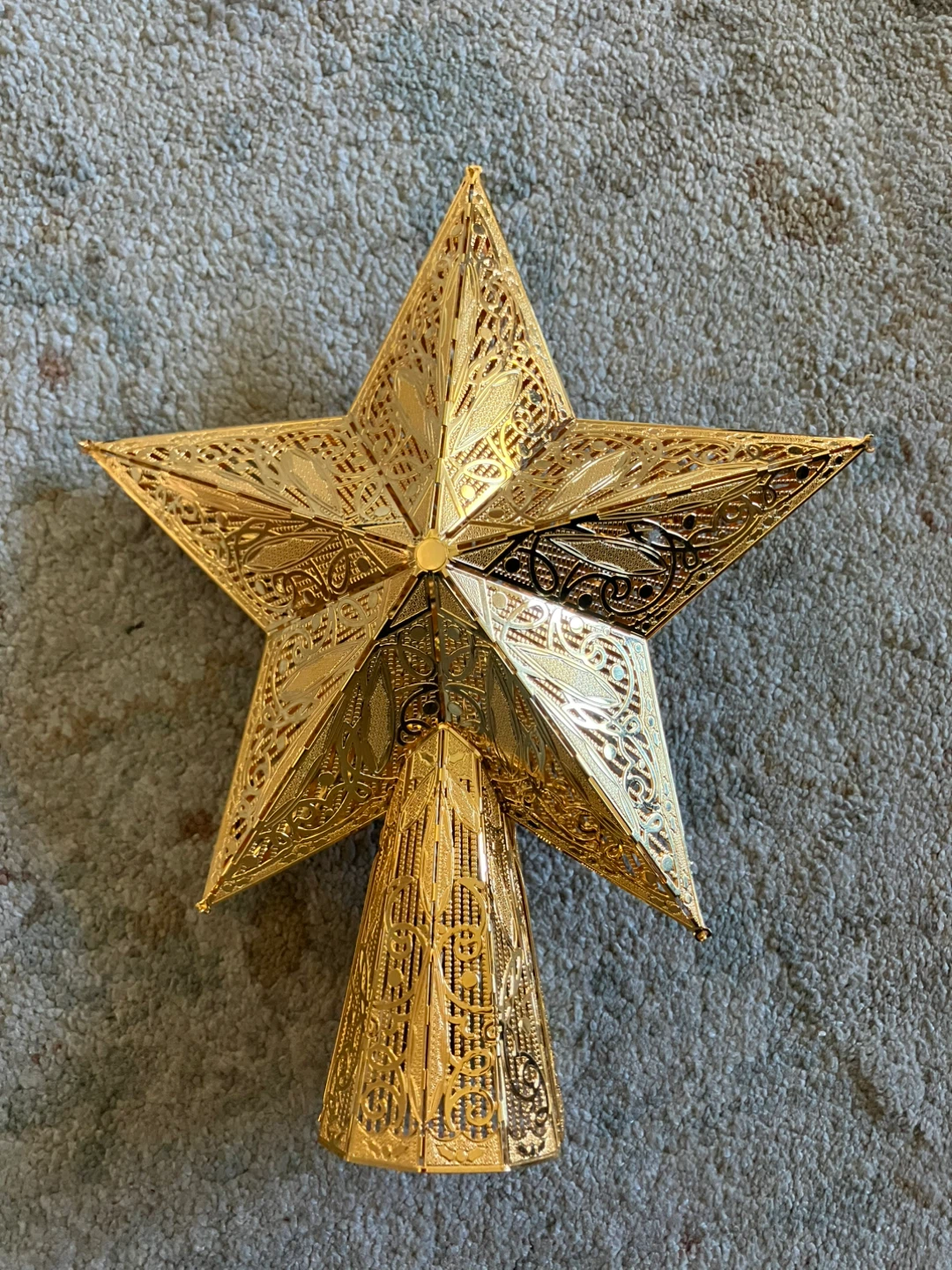 Gold Filigree Star Tree Topper
