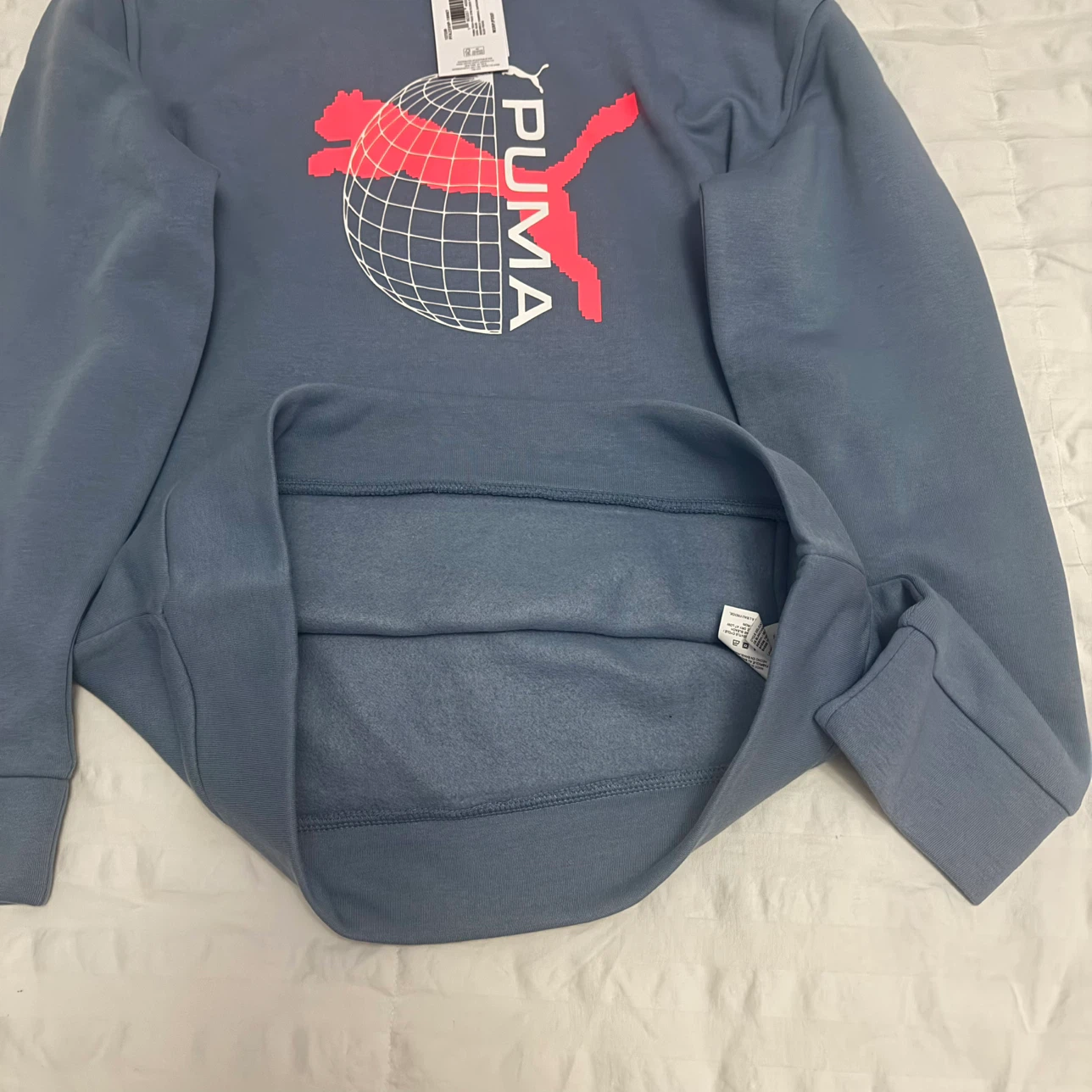New Puma Graphic Fleece Hoodie Blue - XL youth - photo 3