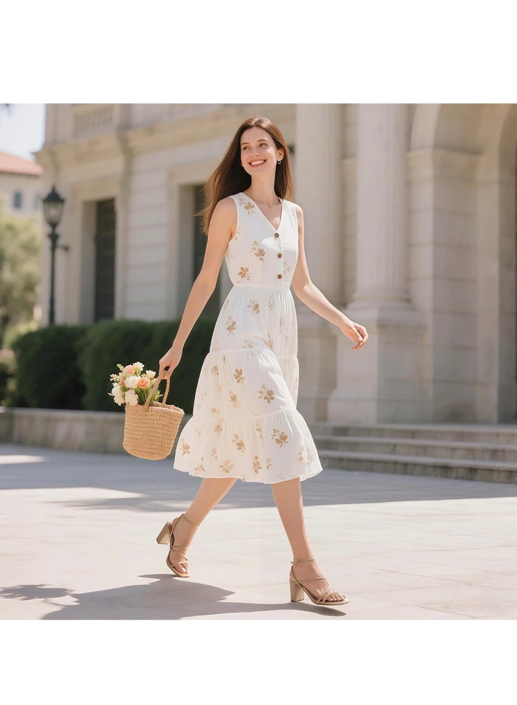 Dream Pairs Beige Block Heel Sandals - photo 2