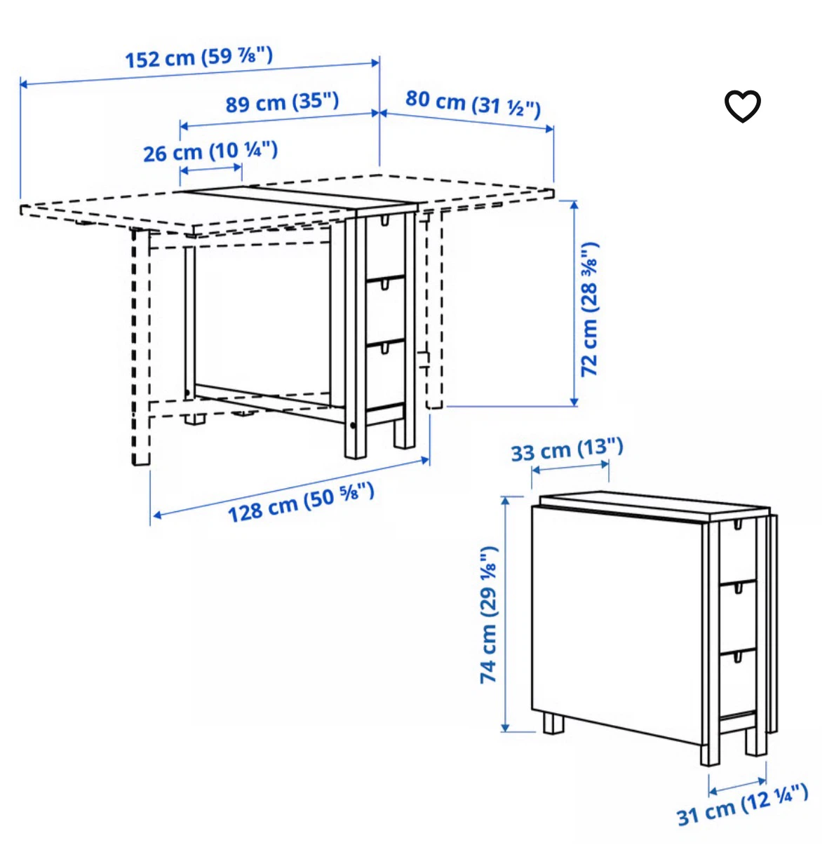 IKEA Norden Gateleg Table - Birch - photo 4