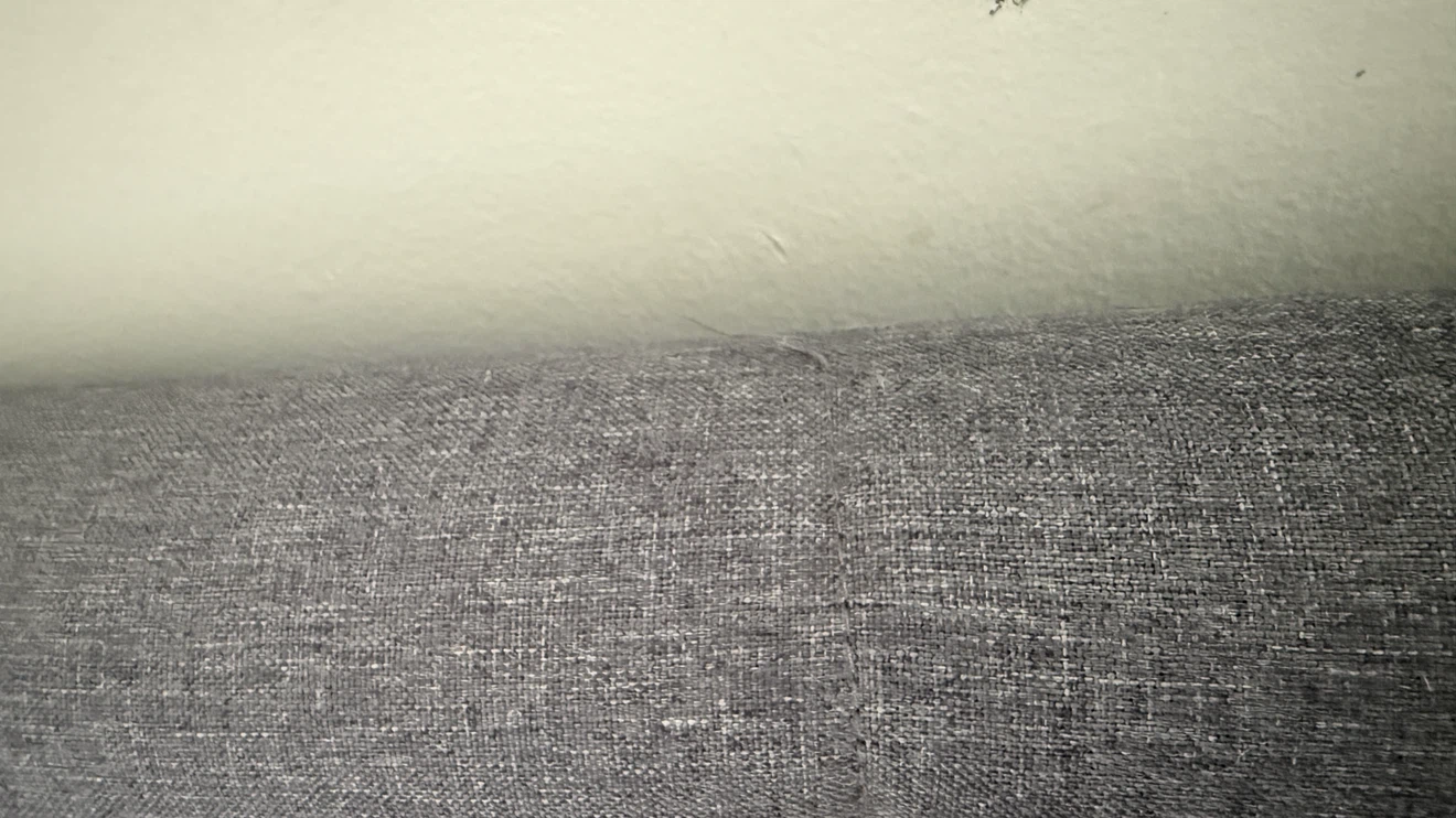 Twin size grey upholstered bed frame - photo 3