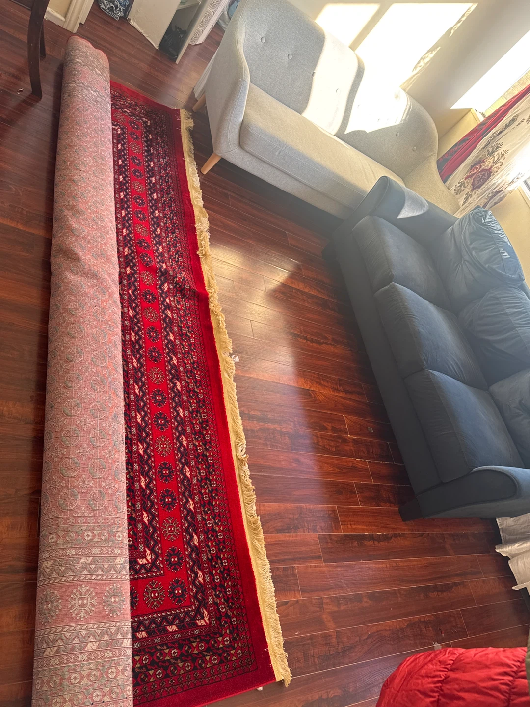 Traditional Persian-style runner rug