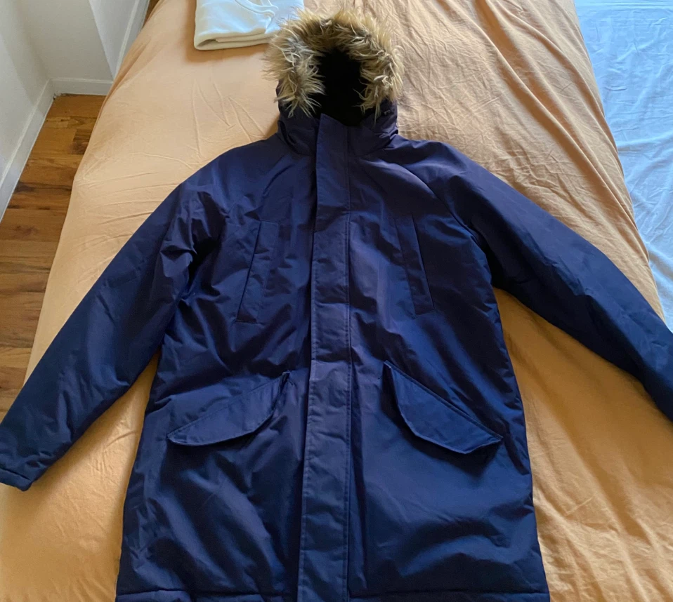 Primark Insulated Parka Jacket Navy Size M