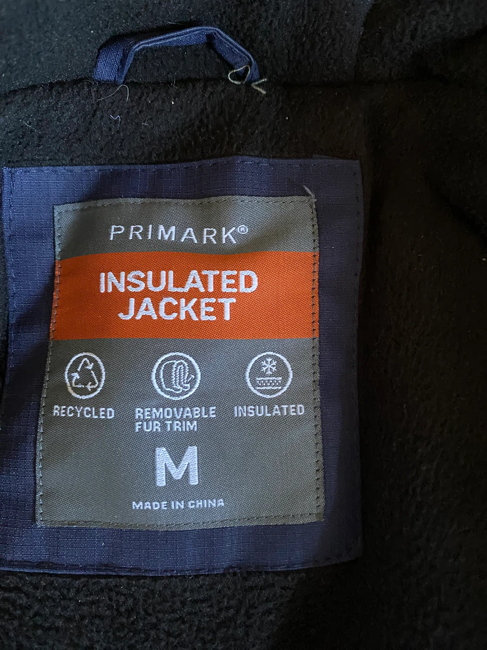Primark Insulated Parka Jacket Navy Size M - photo 5