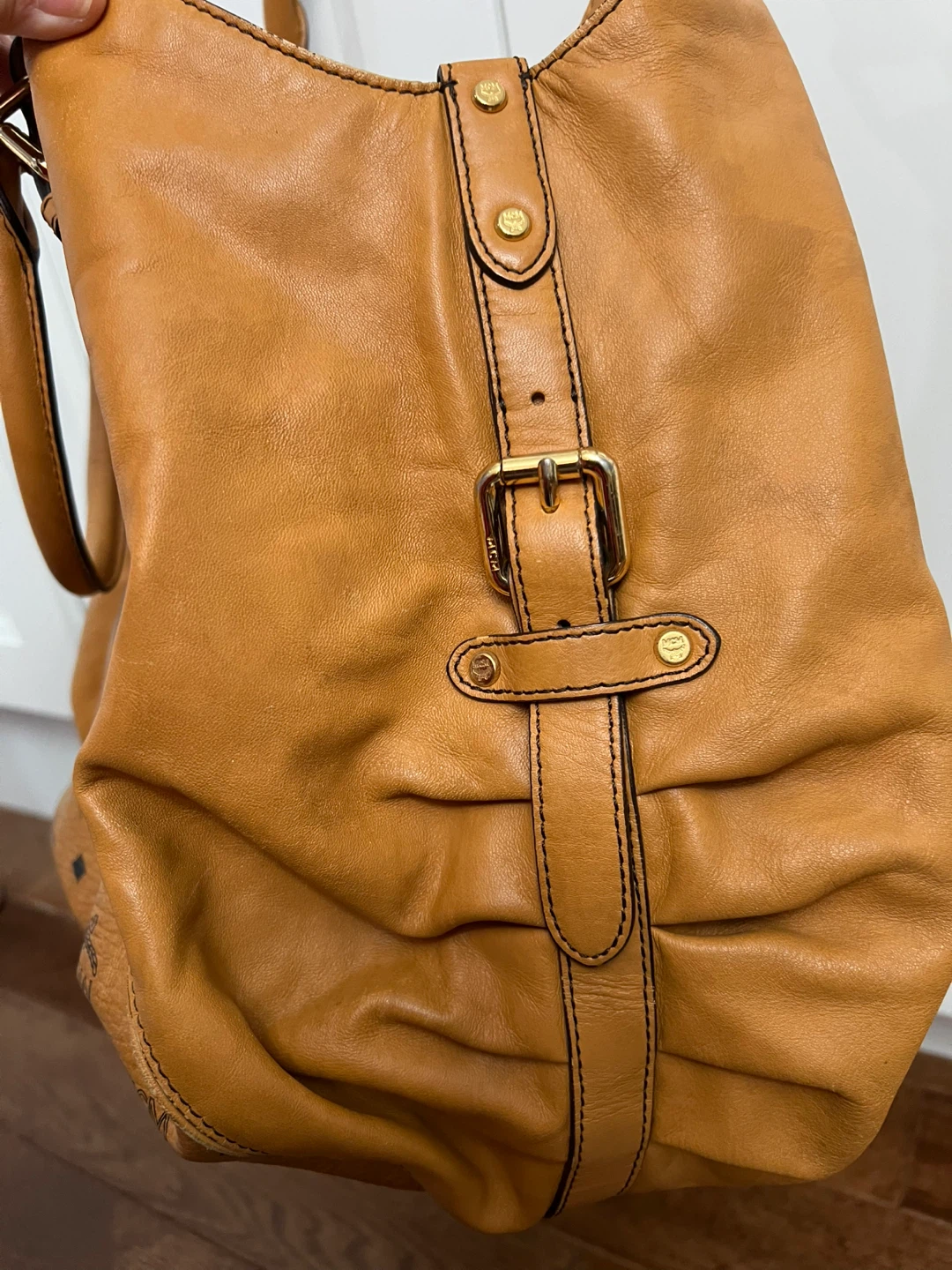 MCM Cognac Visetos Leather Hobo Bag - photo 5