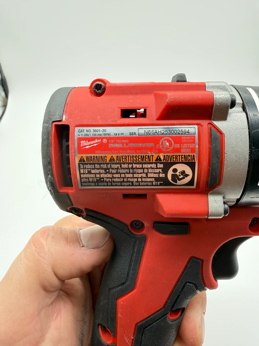 Milwaukee M18 Brushless Cordless 1/2 in. Compact Drill 3601-20 - photo 3