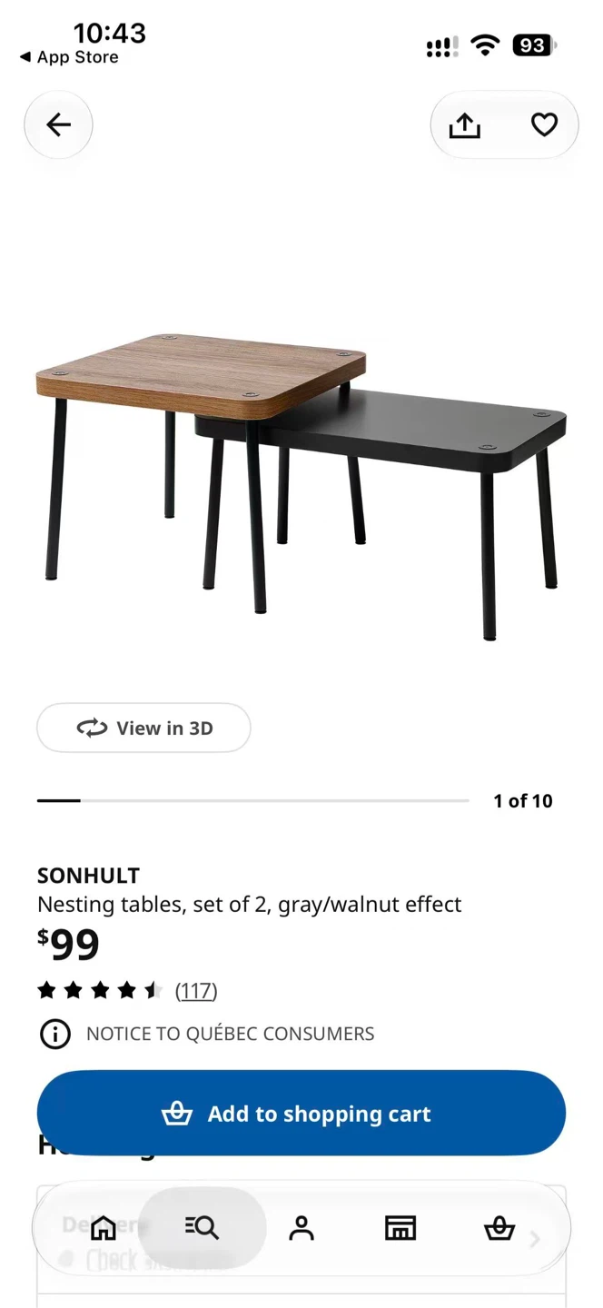 IKEA SONHULT Nesting tables, set of 2 - photo 3