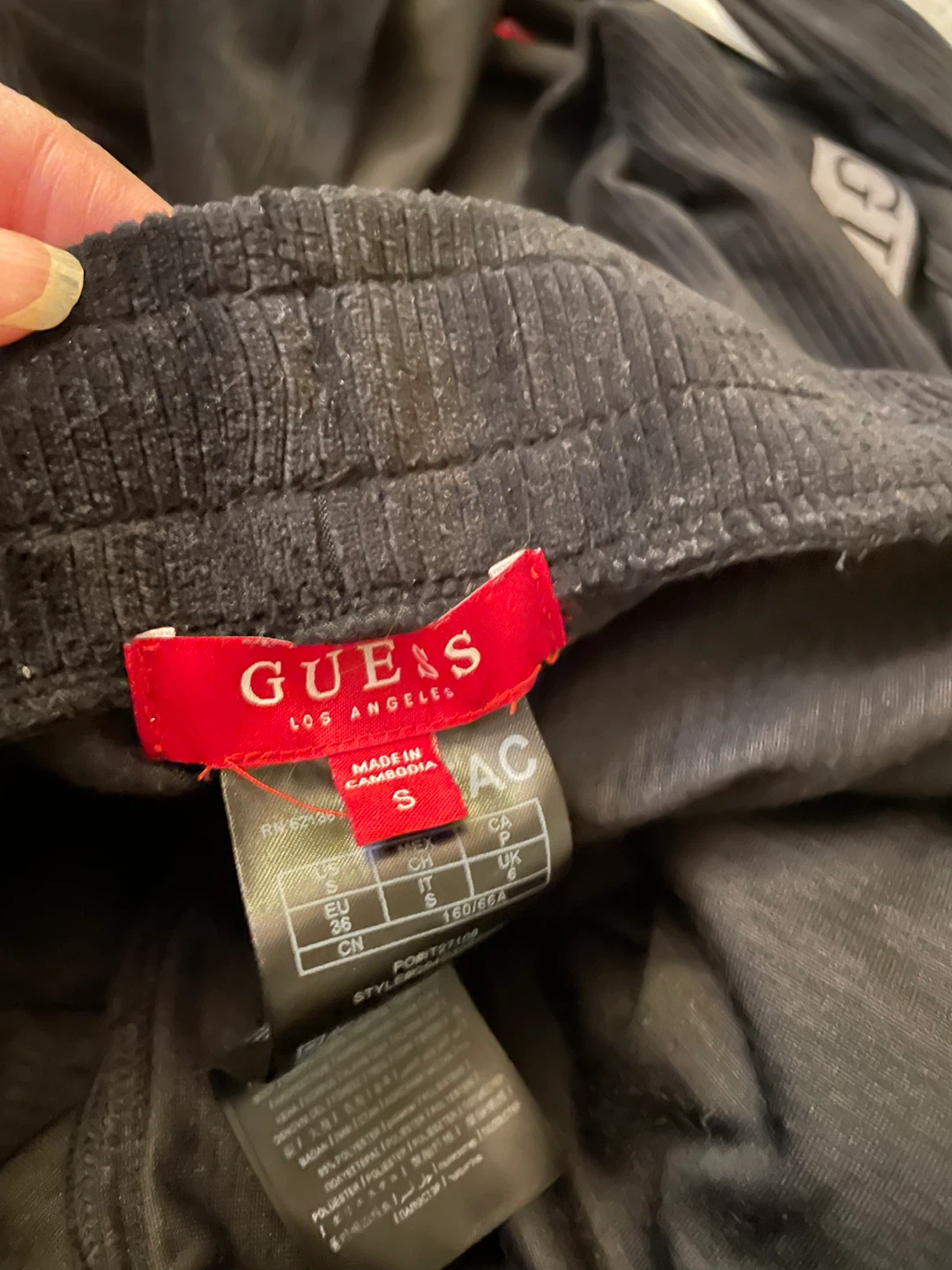 Guess Black Velour Hoodie and Jogger Set - photo 3
