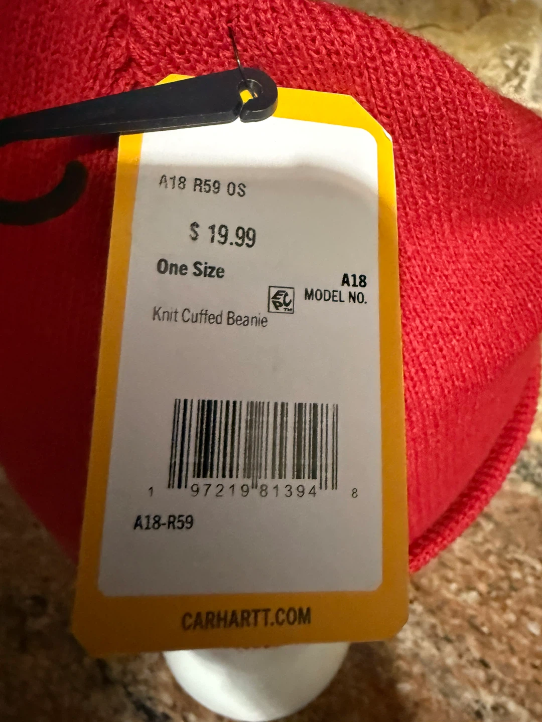 Carhartt A18 Knit Cuffed Beanie Red - photo 4