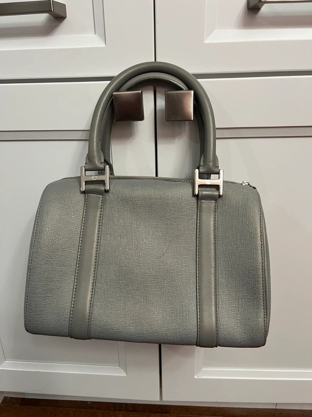 MCM Gray Leather Satchel Bag - photo 2
