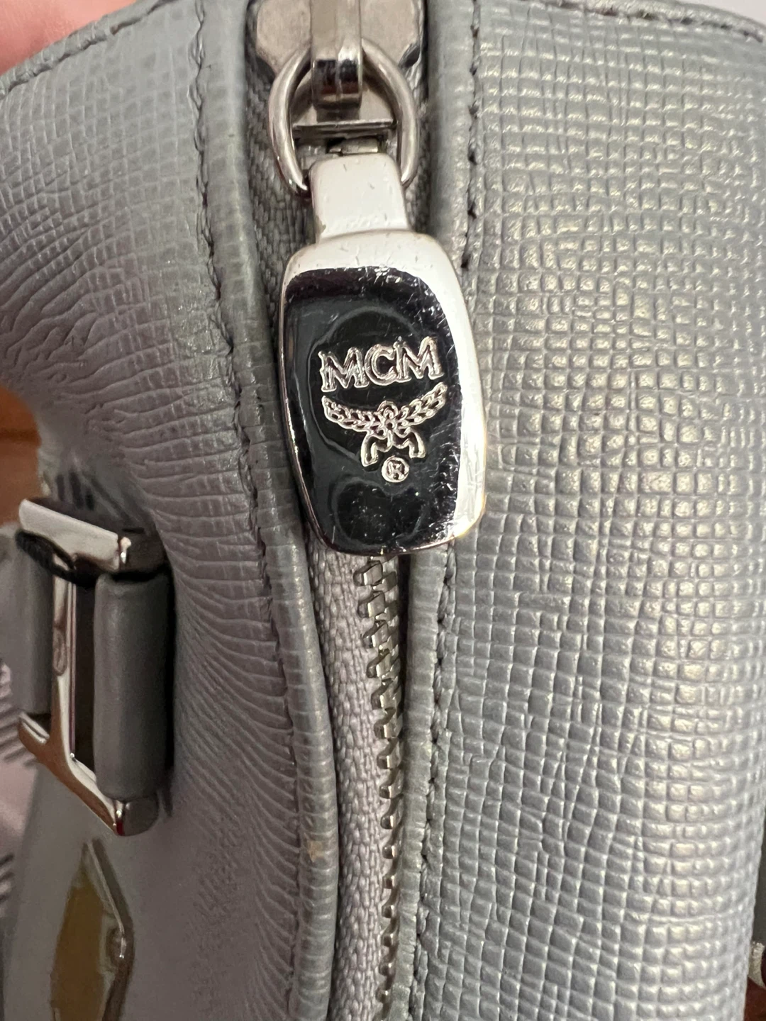 MCM Gray Leather Satchel Bag - photo 5