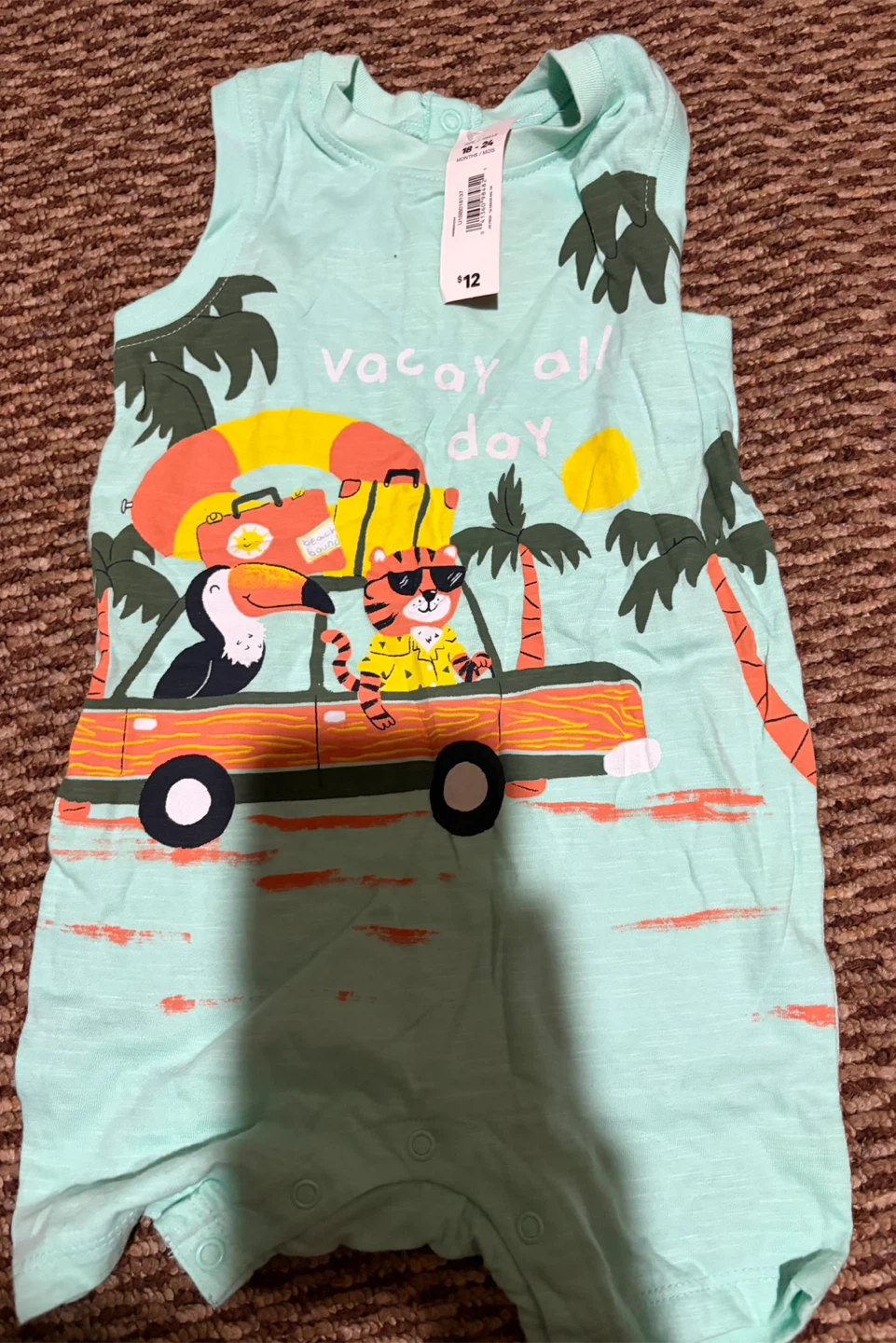 Baby Tank Romper Mint Green ~ Size 18 to 24 months