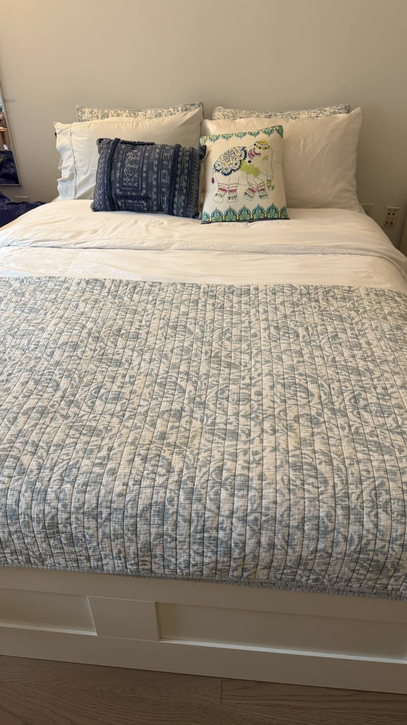 White storage bed frame