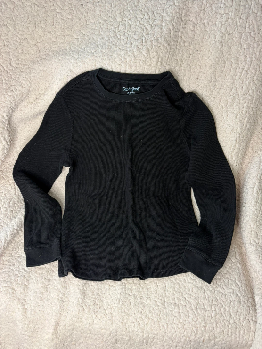 Cat & Jack Black Long Sleeve Thermal Shirt