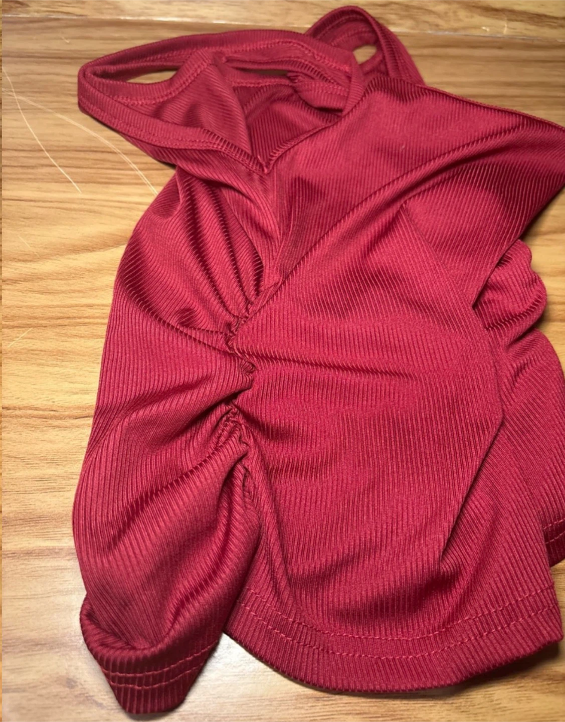 Red Ribbed Tank Top szS - photo 2