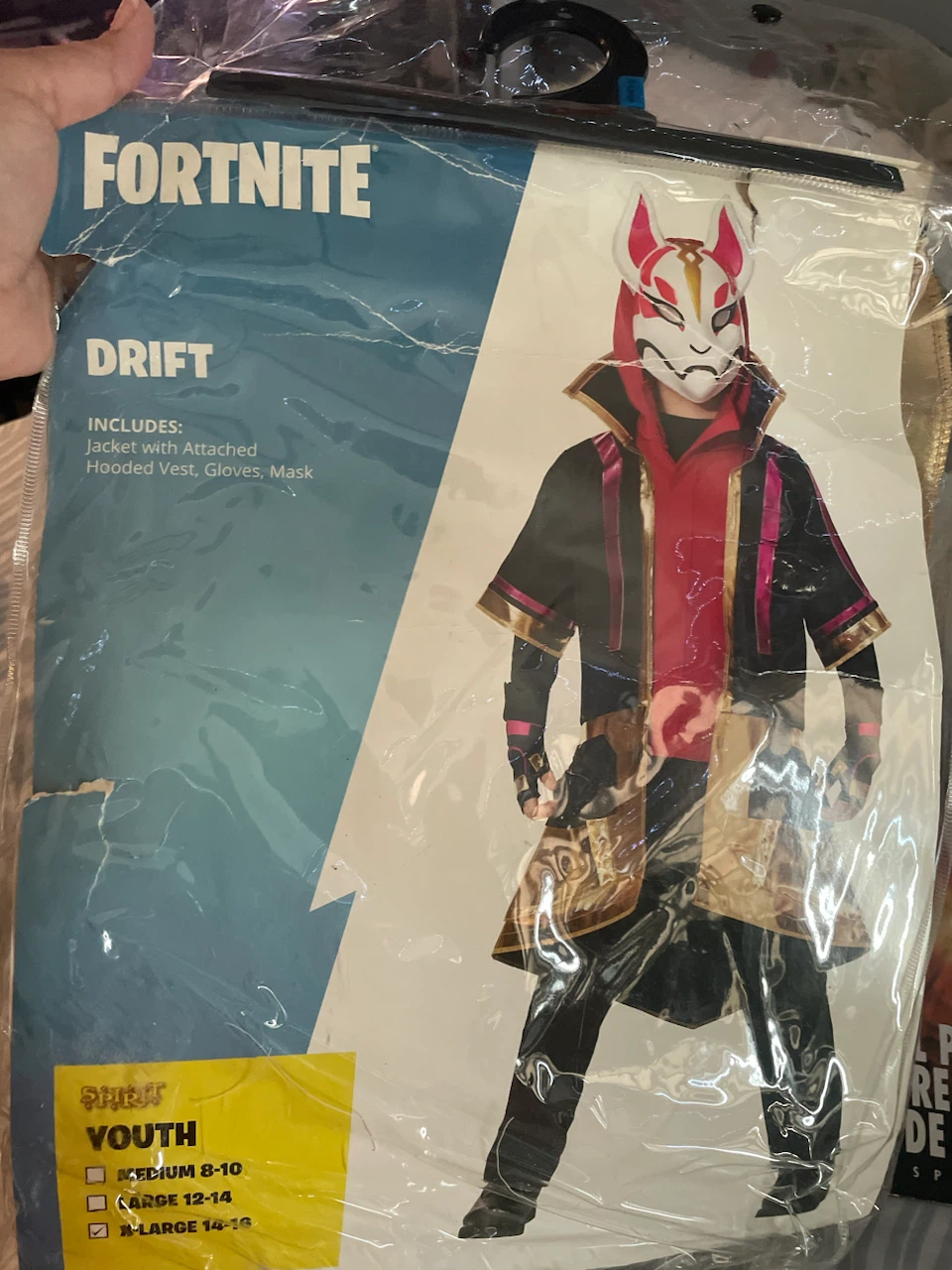 Fortnite Drift Youth Costume X-Large/Gloves not included.