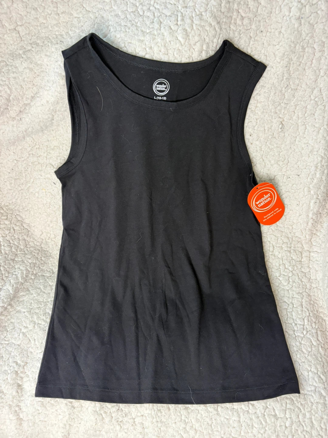 Wonder Nation Black Tank Top Large (10-12)