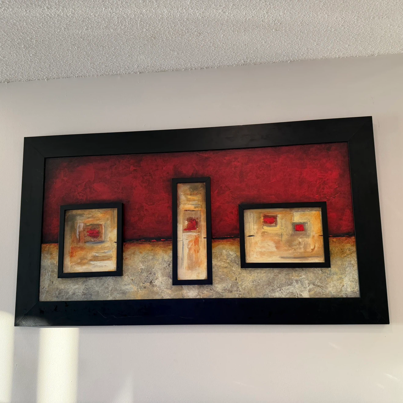 Large Framed Abstract Wall Art wooden frame - photo 3