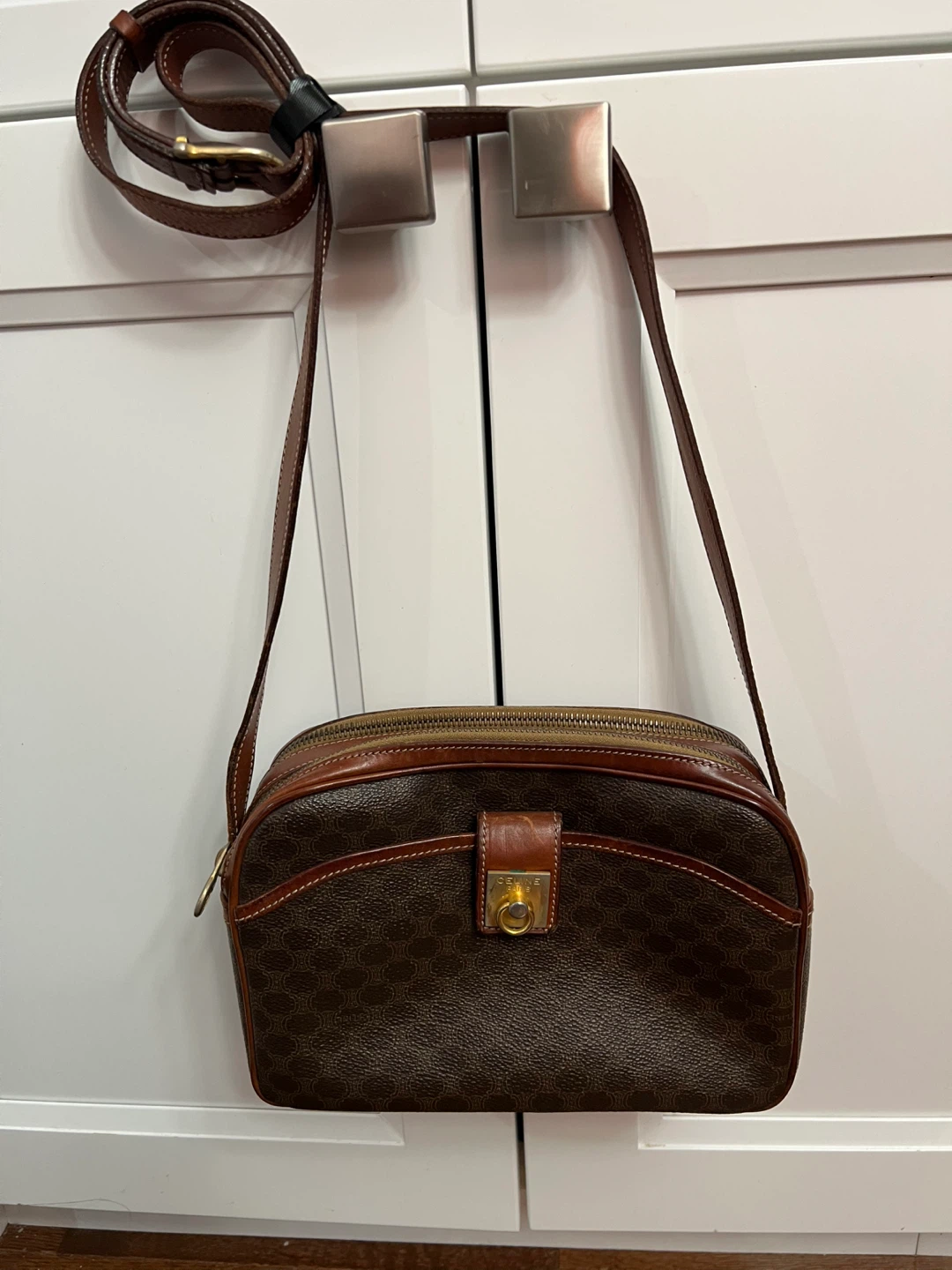 Vintage Celine Macadam Crossbody Bag