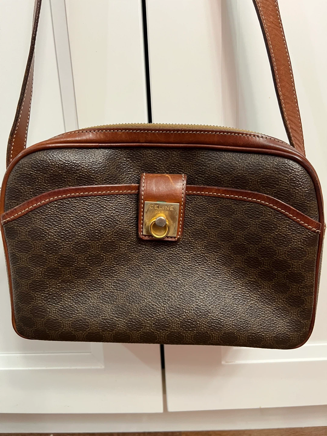 Vintage Celine Macadam Crossbody Bag - photo 3