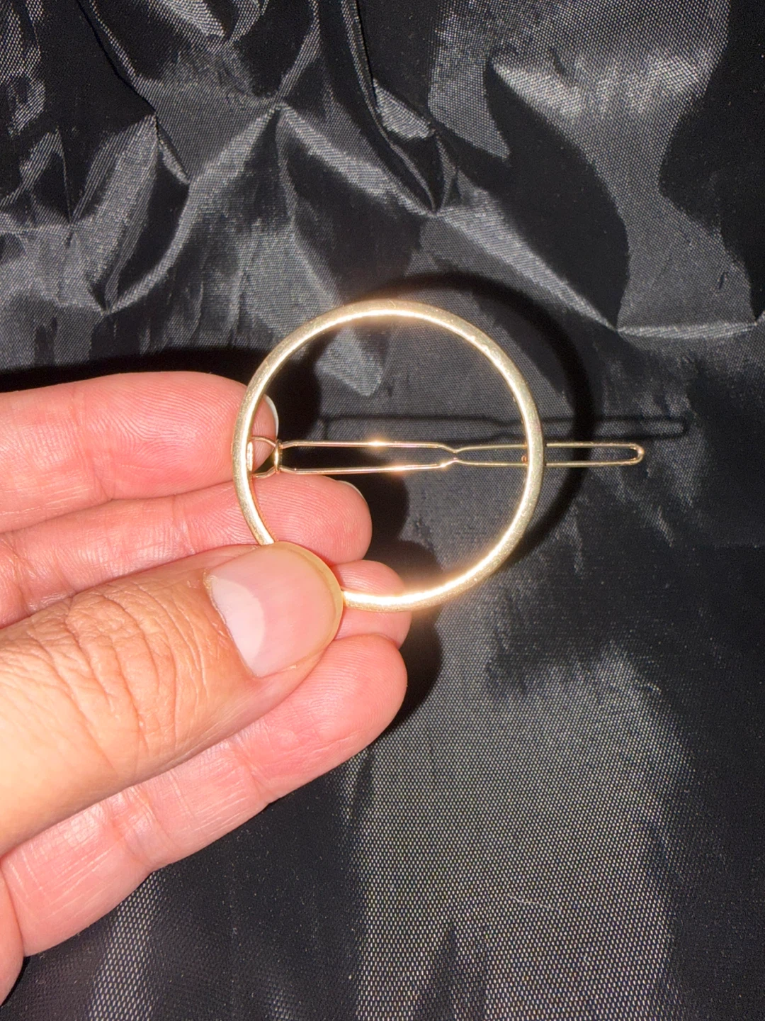 Gold-Tone Circular Hair Clip