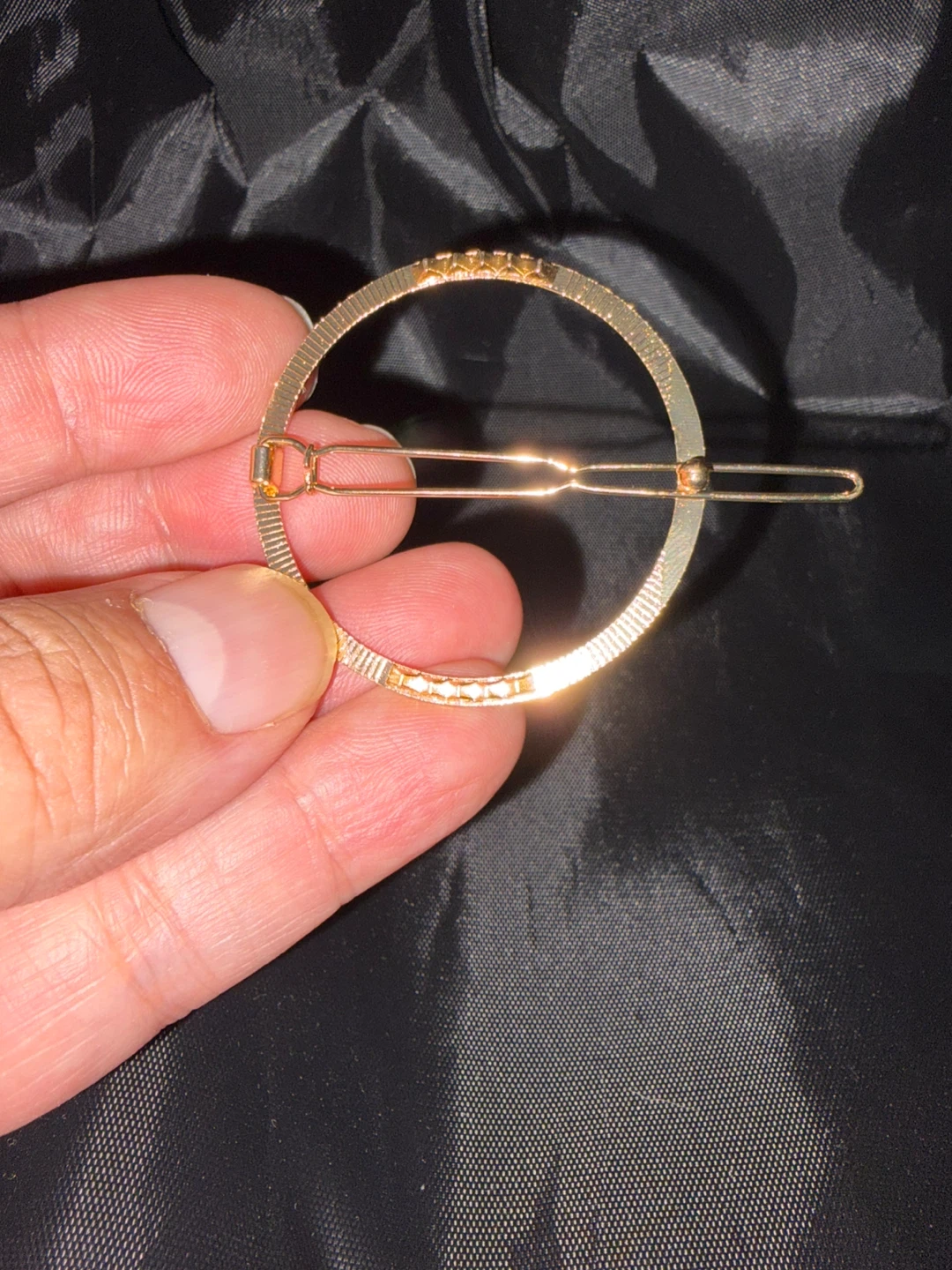 Gold-Tone Circular Hair Clip - photo 2
