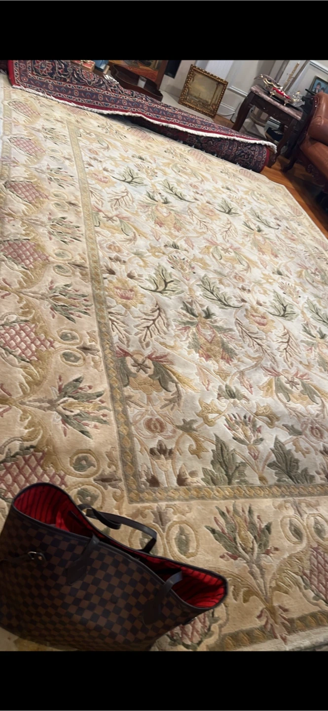 Large Floral Pattern Area Rug