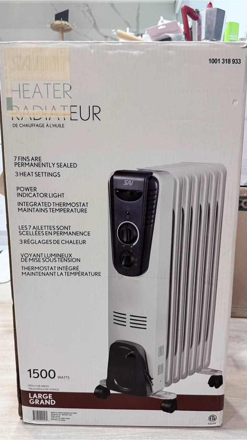 SAi 1500W Oil-Filled Radiator Heater - photo 2