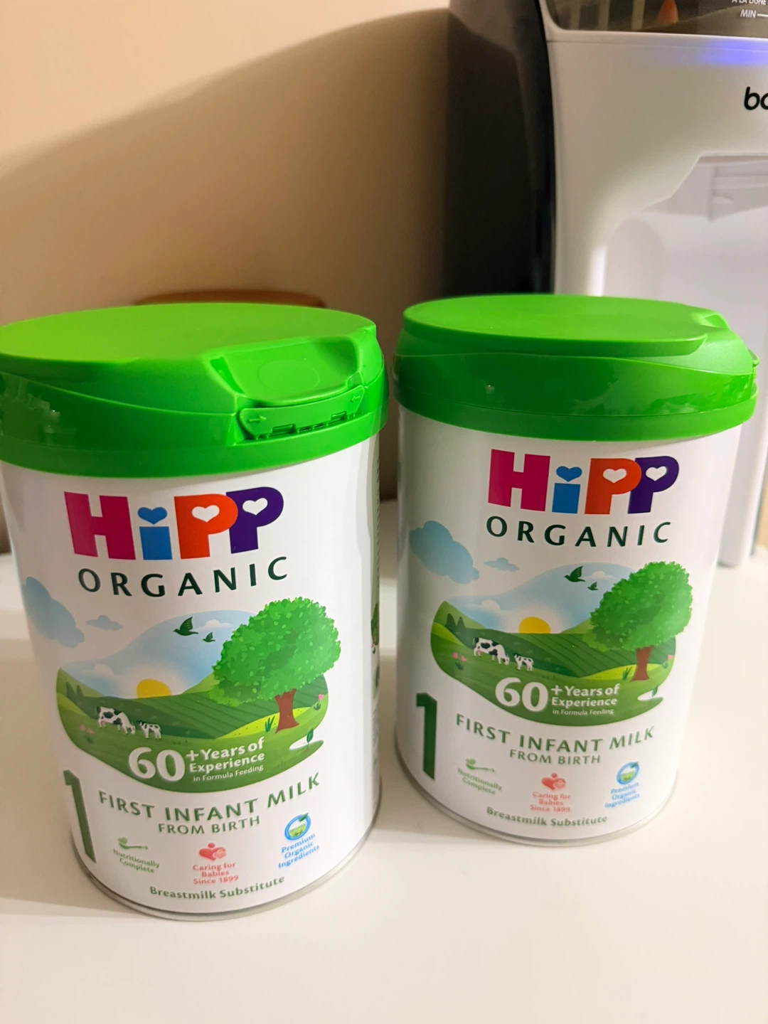 2 Tins of HiPP Organic First Infant Milk