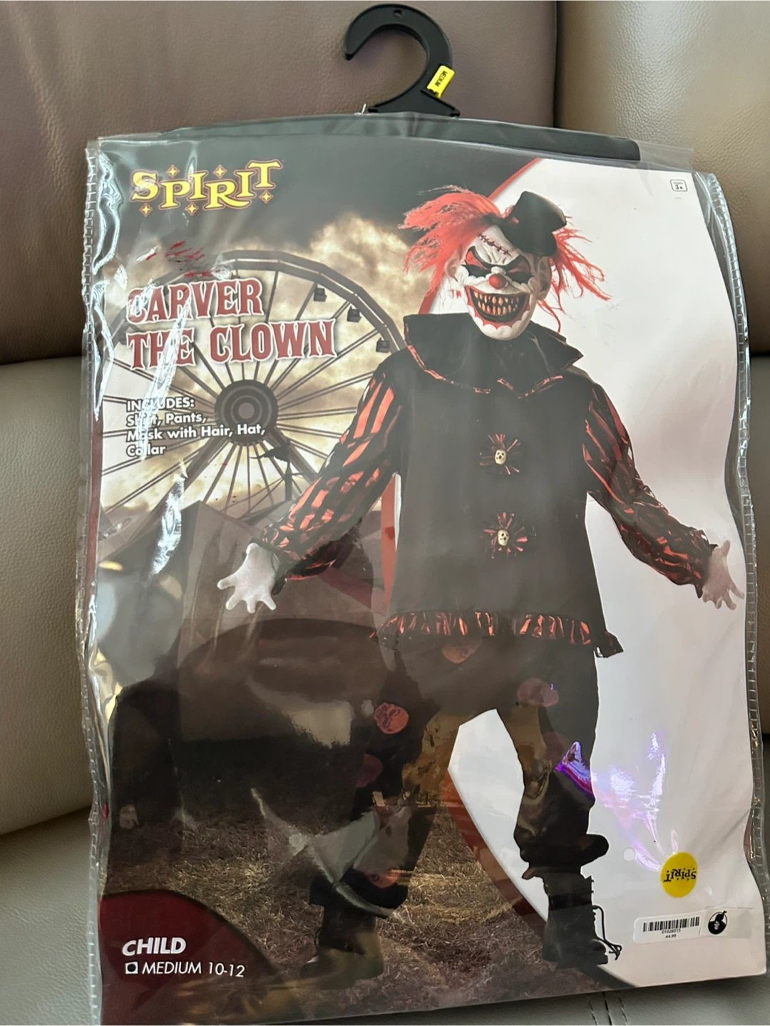 Spirit Halloween Carver The Clown Child Costume Medium 10-12