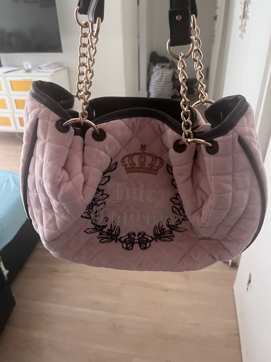Juicy Couture Quilted Pink Shoulder Bag